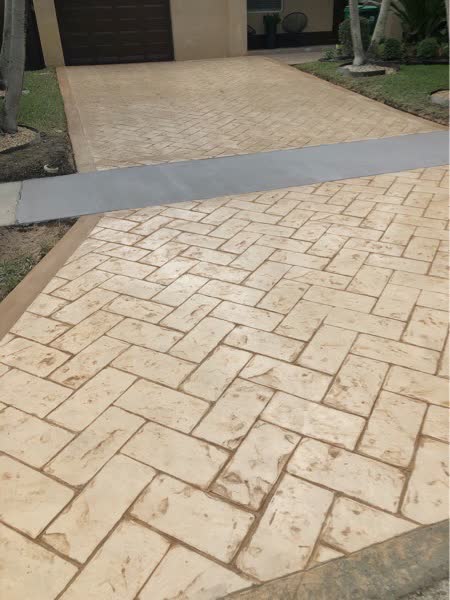stamped concrete after Home,